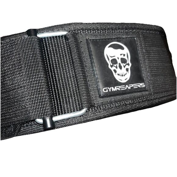 GymReapers Quick Locking Weight Lifting Belt w 4" Neoprene Metal Buckle - Picture 3 of 7
